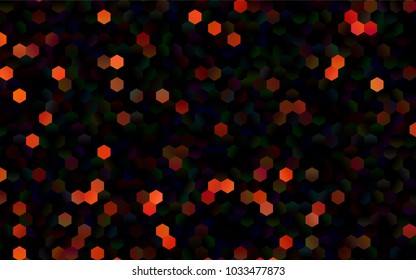 Dark Purple vector blurry hexagon background design. Geometric background in Origami style with gradient. 