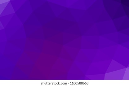 Dark Purple vector blurry hexagon blurry triangle. Glitter abstract illustration with an elegant design. The elegant pattern can be used as part of a brand book.