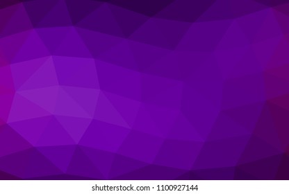Dark Purple vector blurry hexagon blurry triangle. Creative geometric illustration in Origami style with gradient. Triangular pattern for your business design.