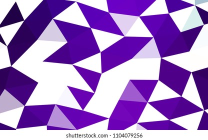Dark Purple vector blurry hexagon blurry triangle. Modern geometrical abstract illustration with gradient. Brand new design for your business.