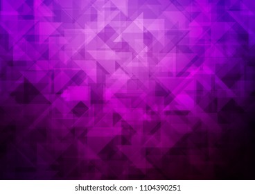 Dark Purple vector blurry hexagon blurry triangle. Modern geometrical abstract illustration with gradient. The template can be used as a background for cell phones.