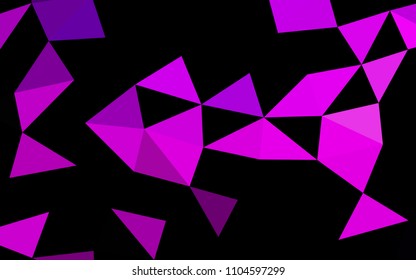 Dark Purple vector blurry hexagon blurry triangle. A completely new color illustration in a vague style. A new texture for your design.