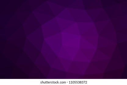 Dark Purple vector blurry hexagon blurry triangle. A sample with polygonal shapes. The template can be used as a background for cell phones.