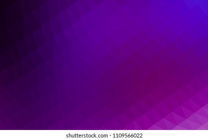 Dark Purple vector blurry hexagon pattern. Colorful illustration in abstract style with gradient. The best triangular design for your business.