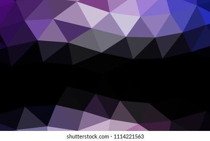 Dark Purple vector blurry hexagon blurry triangle. Modern geometrical abstract illustration with gradient. The completely new template can be used for your brand book.