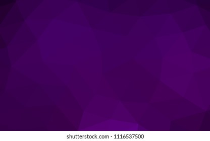 Dark Purple vector blurry hexagon blurry triangle. A completely new color illustration in a vague style. A completely new design for your business.