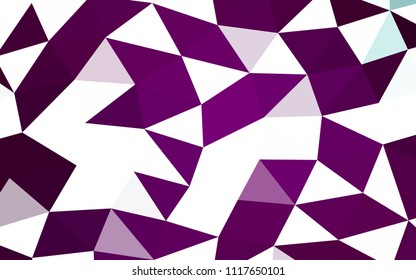 Dark Purple vector blurry hexagon blurry triangle. Colorful abstract illustration with gradient. A completely new template for your business design.