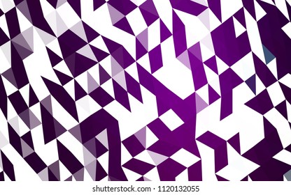 Dark Purple vector blurry hexagon template. Creative illustration in halftone style with gradient. Triangular pattern for your business design.