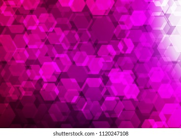 Dark Purple vector blurry hexagon background. A sample with polygonal shapes. A completely new template for your business design.