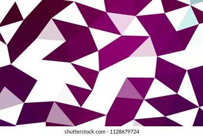 Dark Purple vector blurry hexagon blurry triangle. A sample with polygonal shapes. A new texture for your design.