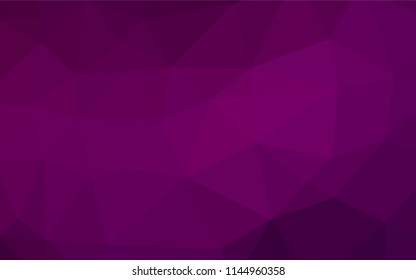 Dark Purple vector blurry hexagon template. Shining illustration, which consist of triangles. Brand new design for your business.