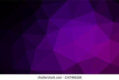 Dark Purple vector blurry hexagon texture. Creative geometric illustration in Origami style with gradient. A completely new design for your business.