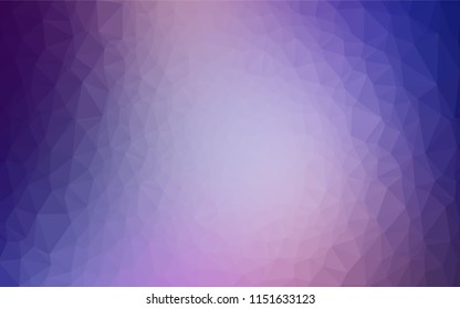 Dark Purple vector blurry hexagon template. Shining illustration, which consist of triangles. The textured pattern can be used for background.