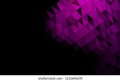 Dark Purple vector blurry hexagon template. Brand new colored illustration in blurry style with gradient. The polygonal design can be used for your web site.