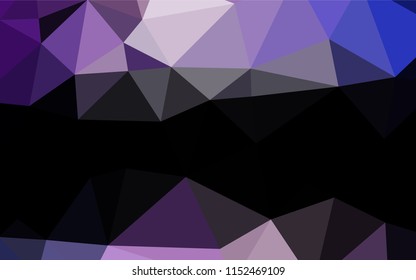 Dark Purple vector blurry hexagon pattern. Geometric illustration in Origami style with gradient.  The polygonal design can be used for your web site.