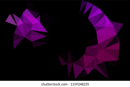 Dark Purple vector blurry hexagon pattern. A vague abstract illustration with gradient. A completely new design for your business.