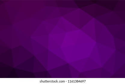 Dark Purple vector blurry hexagon pattern. A sample with polygonal shapes. The best triangular design for your business.