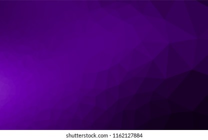 Dark Purple vector blurry hexagon texture. Geometric illustration in Origami style with gradient.  The completely new template can be used for your brand book.