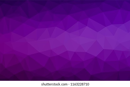 Dark Purple vector blurry hexagon pattern. A sample with polygonal shapes. Triangular pattern for your business design.