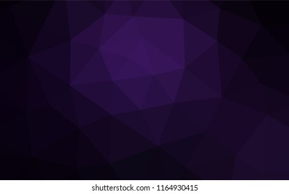 Dark Purple vector blurry hexagon pattern. Creative geometric illustration in Origami style with gradient. The polygonal design can be used for your web site.