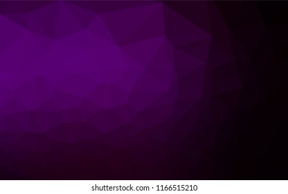 Dark Purple vector blurry hexagon template. An elegant bright illustration with gradient. Triangular pattern for your business design.