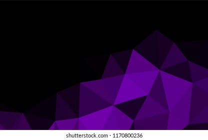 Dark Purple vector blurry hexagon template. Shining colored illustration in a Brand new style. The best triangular design for your business.