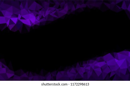 Dark Purple vector blurry hexagon template. Brand new colored illustration in blurry style with gradient. Brand new design for your business.