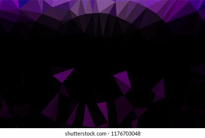 Dark Purple vector blurry hexagon texture. Colorful abstract illustration with gradient. The best triangular design for your business.