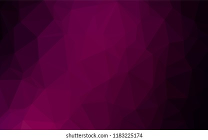 Dark Purple vector blurry hexagon pattern. Triangular geometric sample with gradient.  The polygonal design can be used for your web site.