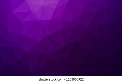 Dark Purple vector blurry hexagon template. Geometric illustration in Origami style with gradient.  A new texture for your design.