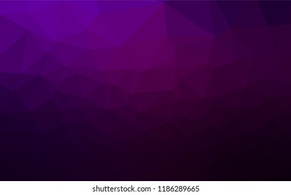 Dark Purple vector blurry hexagon texture. Modern geometrical abstract illustration with gradient. The best triangular design for your business.