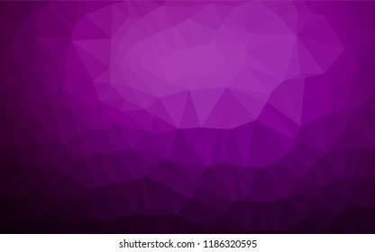 Dark Purple vector blurry hexagon pattern. Glitter abstract illustration with an elegant design. The elegant pattern can be used as part of a brand book.
