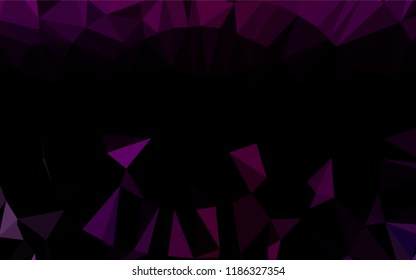 Dark Purple vector blurry hexagon texture. Creative geometric illustration in Origami style with gradient. The textured pattern can be used for background.