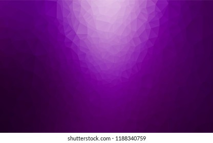 Dark Purple vector blurry hexagon texture. Creative illustration in halftone style with gradient. The best triangular design for your business.