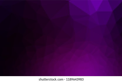 Dark Purple vector blurry hexagon template. A sample with polygonal shapes. The textured pattern can be used for background.