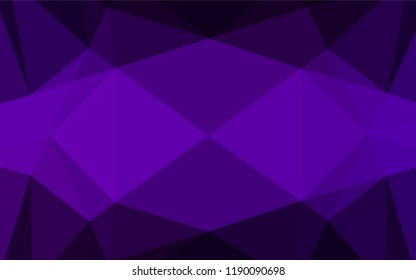 Dark Purple vector blurry hexagon pattern. Colorful illustration in abstract style with gradient. The template can be used as a background for cell phones.