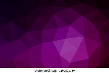 Dark Purple vector blurry hexagon pattern. Creative illustration in halftone style with gradient. The elegant pattern can be used as part of a brand book.