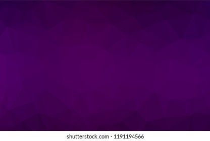 Dark Purple vector blurry hexagon template. Brand new colored illustration in blurry style with gradient. The textured pattern can be used for background.