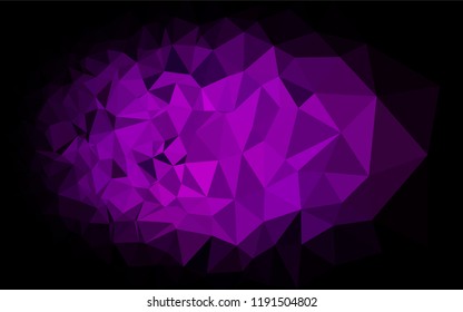 Dark Purple vector blurry hexagon template. Creative geometric illustration in Origami style with gradient. The polygonal design can be used for your web site.