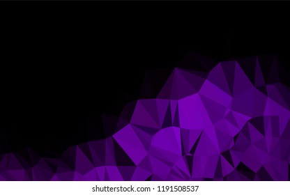 Dark Purple vector blurry hexagon pattern. An elegant bright illustration with gradient. The best triangular design for your business.