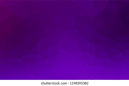 Dark Purple vector blurry hexagon pattern. Creative geometric illustration in Origami style with gradient. The polygonal design can be used for your web site.