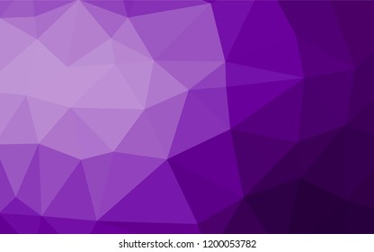 Dark Purple vector blurry hexagon texture. A vague abstract illustration with gradient. Triangular pattern for your business design.