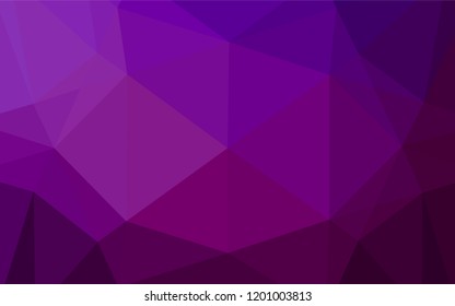 Dark Purple vector blurry hexagon texture. Shining illustration, which consist of triangles. The polygonal design can be used for your web site.