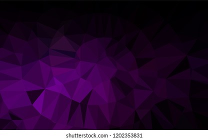 Dark Purple vector blurry hexagon template. Creative geometric illustration in Origami style with gradient. The polygonal design can be used for your web site.