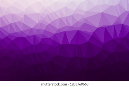Dark Purple vector blurry hexagon pattern. Brand new colored illustration in blurry style with gradient. Brand new style for your business design.