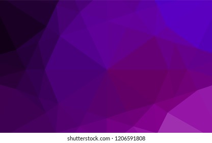 Dark Purple vector blurry hexagon texture. An elegant bright illustration with gradient. The best triangular design for your business.
