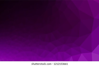 Dark Purple vector blurry hexagon pattern. Creative geometric illustration in Origami style with gradient. The best triangular design for your business.