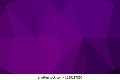 Dark Purple vector blurry hexagon texture. Geometric illustration in Origami style with gradient.  The elegant pattern can be used as part of a brand book.