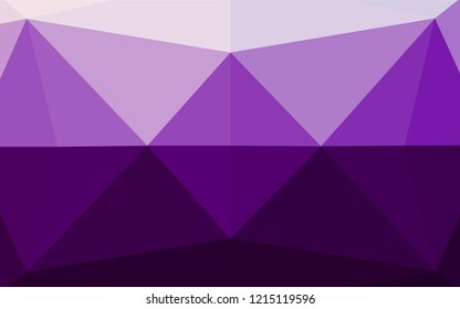 Dark Purple vector blurry hexagon texture. Triangular geometric sample with gradient.  The best triangular design for your business.