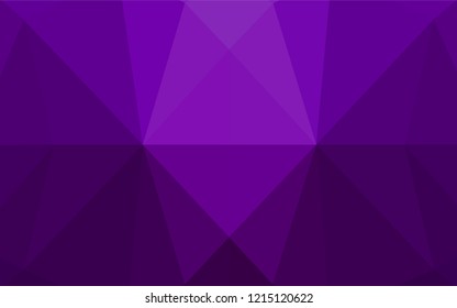 Dark Purple vector blurry hexagon pattern. An elegant bright illustration with gradient. A completely new design for your business.